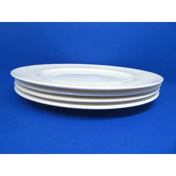 Mikasa Swirl White Bone China  9" Salad Luncheon Plates Bundle of 4 - Picture 6 of 11